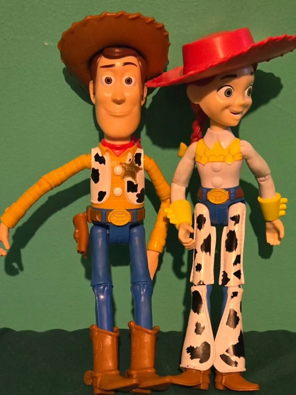 2017 Toy Story Sheriff Woody & Jessie Action Figures W/Hats Poseable Dolls 9.5